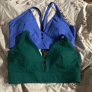 Sweaty Betty Blue and Green Sports Bras